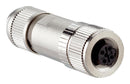 SICK DOS-1204-GZ Sensor Connector, M12, Female, 4 Positions, IDC / IDT Socket, Straight Cable Mount