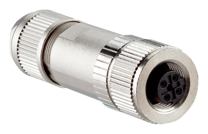 SICK DOS-1204-GZ Sensor Connector, M12, Female, 4 Positions, IDC / IDT Socket, Straight Cable Mount