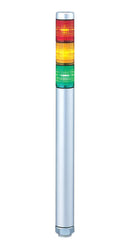 PATLITE MP-302-RYG Signal Tower, 3 Tier, Amber, Green, Red, 4 Pin M12 Connector, 24VDC, IP65