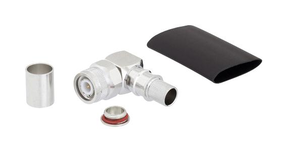 L-COM TC-400-TM-RA-D-LC RF / Coaxial Connector, TNC Coaxial, Right Angle Plug, Solder, Crimp, 50 ohm
