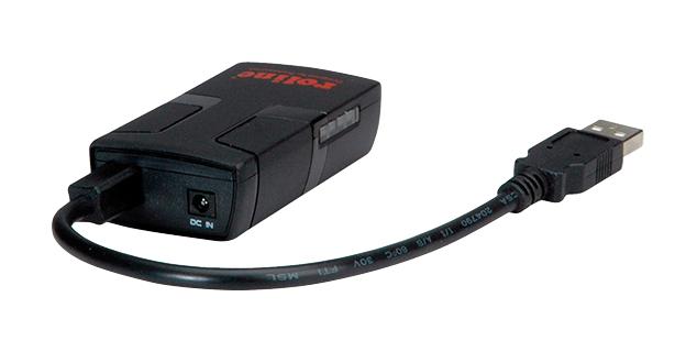 ROLINE 12.02.1091 USB Cable, USB Type A Plug to USB Type A Receptacle, 150 mm, 5.9 ", USB 2.0, Black