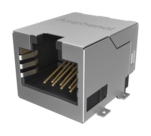 AMPHENOL COMMUNICATIONS SOLUTIONS RJE3A1886402N Modular Connector, RJ45 Jack, 1 x 1 (Port), 8P8C, Cat5e, Surface Mount