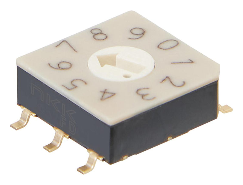 NKK SWITCHES FD02FC10P ROTARY CODED SWITCH, 10POS, 20V, SMD