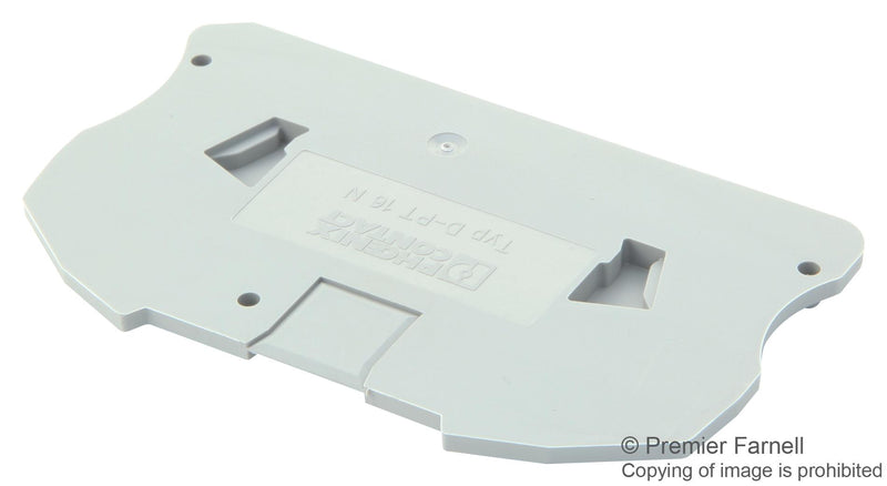 PHOENIX CONTACT 3030491 End Cover, for Use with Phoenix CLIPLINE ST Series Clamp DIN Rail Terminal Blocks