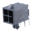 MOLEX 212528-0401 Pin Header, Wire-to-Board, 3 mm, 2 Rows, 4 Contacts, Through Hole Right Angle