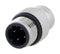 L-COM M124DM-MLD Sensor Connector, M12, Male, 4 Positions, Solder Pin, Straight Cable Mount