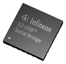 INFINEON CY7C65223-24LTXI Interface Bridges, USB to UART, 1.71 V, 5.5 V, QFN, 24 Pins, -40 °C