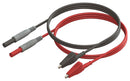 CAL TEST ELECTRONICS CT3803-60 Test Lead Set, 4mm Banana Plug, Shrouded, Alligator Clip, 300 V, 10 A, Black, Red, 600 mm