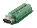 L-COM HDFT HDMI Connector, 19 Contacts, Receptacle, Panel Mount, Screw, Gold Plated Contacts