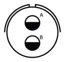 ITT CANNON CA3100E16-11SBF80-05 Circular Connector, CA Series, MIL-DTL-5015 Series, Wall Mount Receptacle, 2 Contacts, Crimp Socket