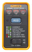 FLUKE ST240+/UK RCD Socket Tester, Beeper, UK, 50 Hz, 920 mW, 230 V