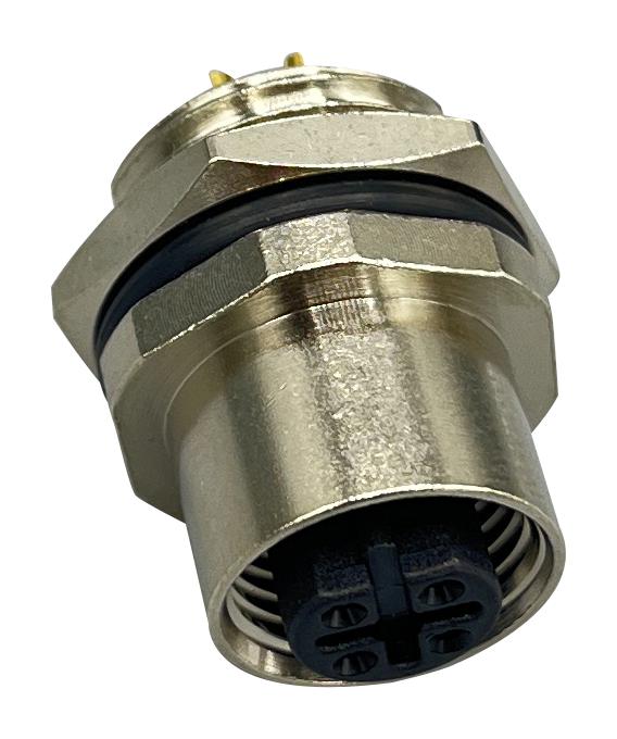 NORCOMP 859-B04-203R004 SENSOR CONN, M12, 4POS, RCPT, PANEL