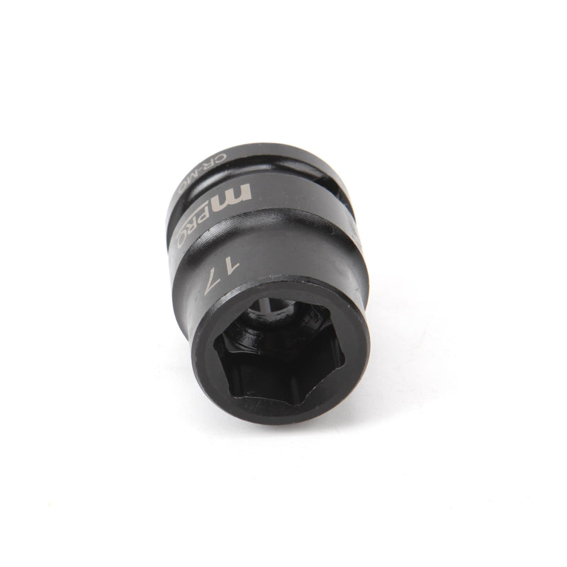 MULTICOMP PRO MP12-CRMO17 Socket, Hex, 17 mm x 38 mm, 1/2" Drive Size, Chromium Molybdenum Steel, DIN3121, Auto Repair