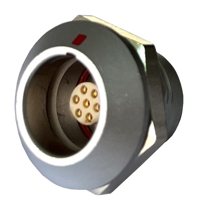 MULTICOMP PRO MCP-M1RSG07S-IP67 Circular Connector, MP IP67 Metal Push Pull Series, Panel Mount Receptacle, 7 Contacts