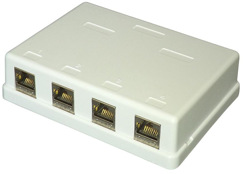 TUK SEKH4 Modular Connector, Keystone, Connection Box - RJ45, 1 x 4 (Ganged), 8P8C, Cat8 GTIN UPC EAN: 5055386504241