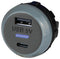 ALFATRONIX PVPRO-AC USB Charger Receptacle, IP30, PVPro Series, 3.6 A, 24 V, 2 Ports, USB Type A, USB Type C