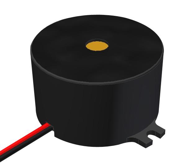 PUI AUDIO X-4033-TF-LW80-R Transducer, Continuous, 106 dBA, 3.3 kHz, Panel Mount, Internal