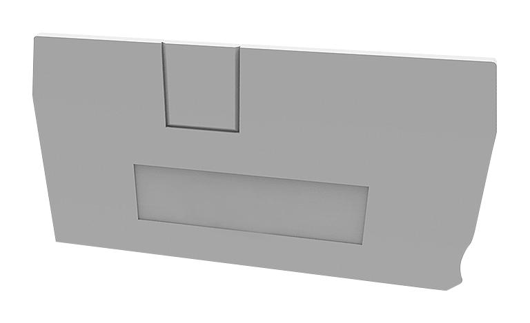 MULTICOMP PRO MP012911 Accessory, Grey, 1.5mm Width DIN Rail Terminal Blocks, End Cover, MP DS PUSH-IN Series