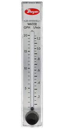 DWYER RMB-83-SSV Liquid Flowmeter, SS Valve, 1 to 20 GPH, 100 psi, 3 % Accuracy, 1/4" FNPT, RATE-MASTER RMB Series