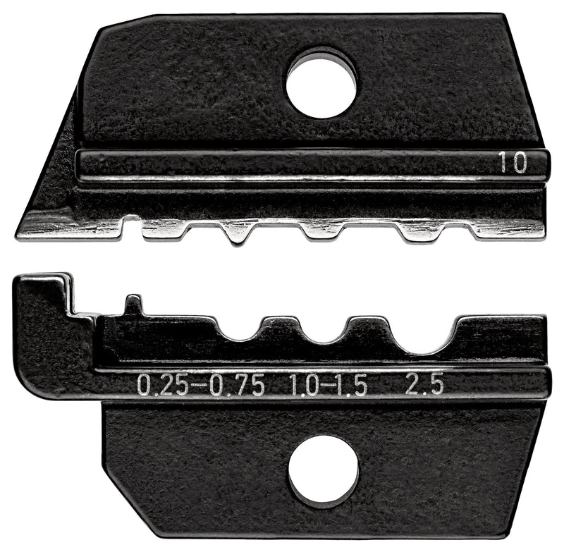 KNIPEX 97 49 10 Crimp Tool Die, 24-14AWG, 0.25-2.5mm&sup2; Non-Insulated Tubular Cable Lugs and Crimp Terminals