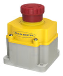 BANNER ENGINEERING SSA-EB1PLXR-12ED1Q8 Emergency Stop Switch, Illuminated, DPST-NC, SPST-NO, Twist, Pull to Release