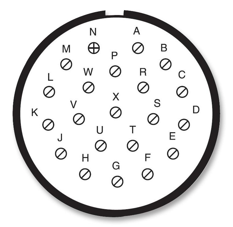 AMPHENOL AEROSPACE D38999/26JH21HN Circular Connector, MIL-DTL-38999 Series III, DS38999/26 Series, Straight Plug, 21 Contacts