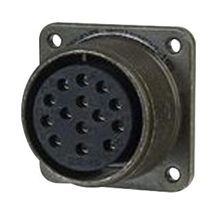 AMPHENOL INDUSTRIAL ACA3102E24-12SB Circular Connector, ACA Series, MIL-DTL-5015 Series, Box Mount Receptacle, 5 Contacts