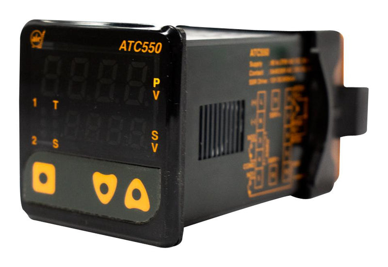 ATC ATC550S00000 Controller, Temperature, 1/16 DIN, Type J/K/N/R/S/T/Pt100, 0 to 50 &deg;C, 550 Series