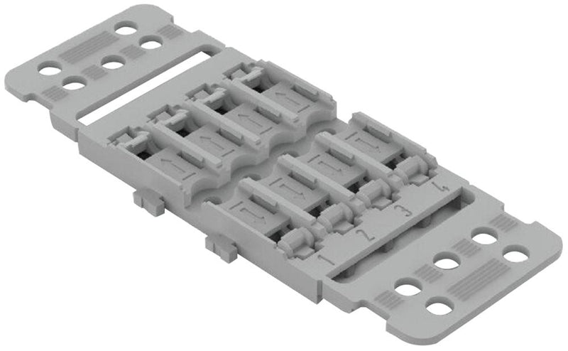 WAGO 221-2504 Mounting Carrier, 4 Way, Wago 221-2411 Inline Splicing Connector with Lever, 221 Series