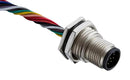 AMPHENOL LTW M12A-12PMMS-SF8C15 Sensor Cable, A Coded, Black, M12 Plug, Free End, 12 Positions, 150 mm, 5.9 ", M Series