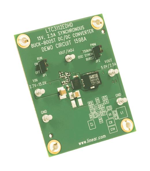 ANALOG DEVICES DC1598A Demonstration Board, LTC3112EDHD, Synchronous Buck-Boost Converter