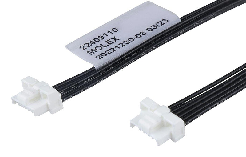 MOLEX 224091-1042 Cable Assembly, CLIK-Mate Plug to CLIK-Mate Plug, 4 Ways, 1.25 mm, 1 Row, 150 mm, 5.9 "