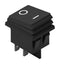 WURTH ELEKTRONIK 471023262153 Rocker Switch, IP65, DPST-NO, Non Illuminated, Panel, Snap-In, Black, WS-RSTV Series