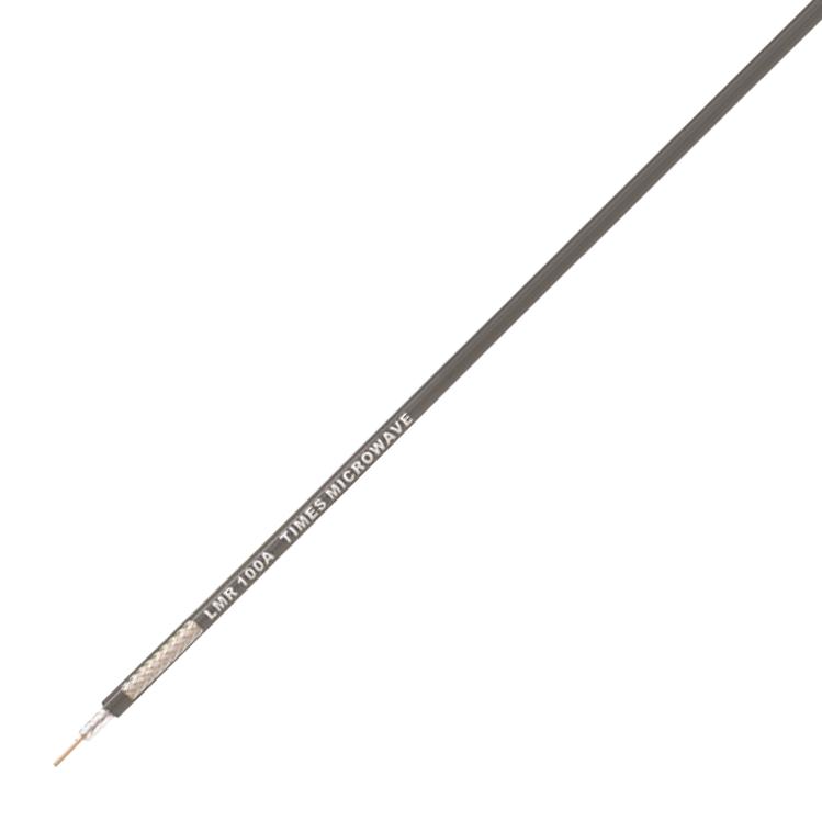 TIMES MICROWAVE LMR-100A-PVC Coaxial Cable, 50 ohm, 328 ft, 100 m