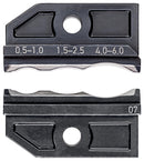 KNIPEX 97 49 70 Crimp Tool Die, 3 Profile, 4, 6, 8 Poles RJ 10 / 11 / 12 / 45 Unshielded Western Plugs