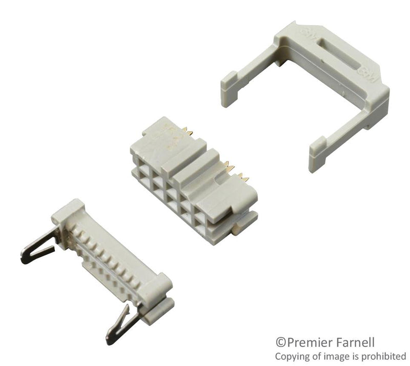 3M 3473-7610 IDC Connector, IDC Receptacle, Female, 2.54 mm, 2 Row, 10 Contacts, Cable Mount