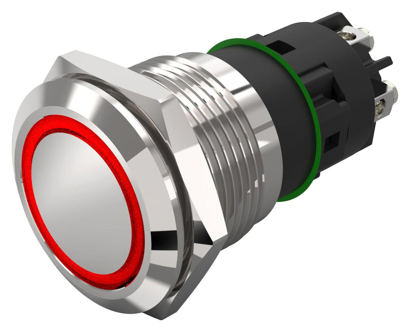EAO 82-5552.1114 82-5552.1114 Vandal Resistant Switch 82 Series 19 mm Spdt Momentary Round Flat Flush Natural