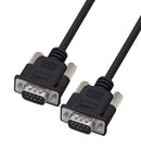 L-COM CS2NB9MM-10 Computer Cable, D Subminiature Plug, 9 Way, D Subminiature Plug, 9 Way, 10 ft, 3.05 m, Black