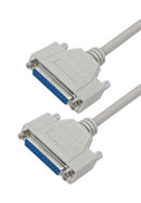 L-COM CSMN25FF-10 Computer Cable, D Subminiature Socket, 25 Way, D Subminiature Socket, 25 Way, 10 ft, 3.05 m