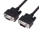L-COM CSMUZ9MF-10 Computer Cable, D Subminiature Plug, 9 Way, D Subminiature Socket, 9 Way, 10 ft, 3.05 m, Black