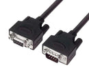 L-COM CSMUZ9MF-50 Computer Cable, D Subminiature Plug, 9 Way, D Subminiature Socket, 9 Way, 50 ft, 15.2 m, Black