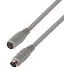 L-COM DK226MF-6 Computer Cable, Mini-DIN Plug, 6 Way, Mini-DIN Plug, 6 Way, 6 ft, 1.8 m, Grey, DK226MF Series