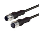 L-COM M12M12F5A-0.5 Sensor Cable, M12 Plug, M12 Receptacle, 5 Positions, 500 mm, 19.7 ft, M12M12F5A Series