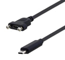 L-COM U3A00057-2M USB Cable, Type C Plug to Type C Receptacle, 2 m, 6.6 ft, USB 2.0, Black
