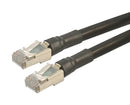 L-COM TRD695ODS-50 Ethernet Cable, Cat6, RJ45 Plug to RJ45 Plug, FUTP (Foiled Unshielded Twisted Pair), Black