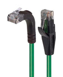 L-COM TRD695RA2GR-3 Ethernet Cable, Cat6, 90° RJ45 Plug to RJ45 Plug, UTP (Unshielded Twisted Pair), Green, 914.4 mm