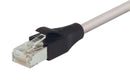 L-COM TRD695SZ-2 Ethernet Cable, Cat6, RJ45 Plug to RJ45 Plug, STP (Shielded Twisted Pair), Light Grey, 610 mm