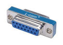 L-COM GCP15F D Sub Connector Adapter, Standard D Sub, Receptacle, 15 Ways, Standard D Sub, Receptacle, 15 Ways