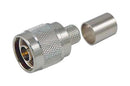 L-COM ANM-1420 RF / Coaxial Connector, N Coaxial, Straight Plug, Solderless, Crimp, 50 ohm