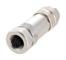 L-COM M12FT8AFS Sensor Connector, M12, Female, 8 Positions, Screw Socket, Straight Cable Mount